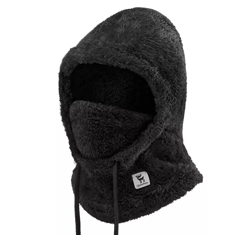 Pasamontañas de esquí Qunature Arctic Velvet, talla M, negro