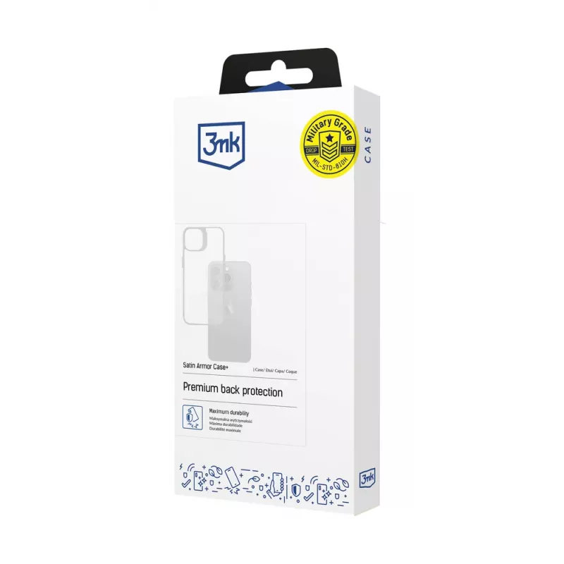 Funda 3MK Satin Armor Case+ para Samsung Galaxy S25 Ultra, transparente