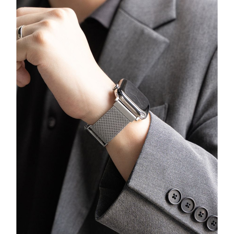 Correa Ringke Metal One Mesh RGK12091 para Apple Watch, 44/45/46/49 mm, plateada