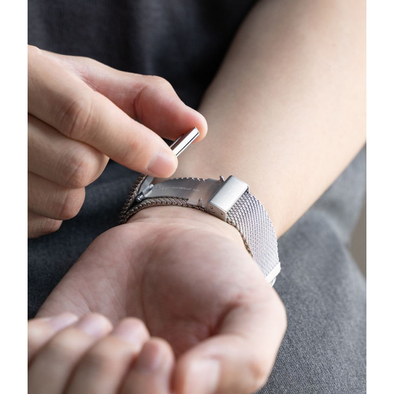 Correa Ringke Metal One Mesh RGK12091 para Apple Watch, 44/45/46/49 mm, plateada