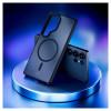 Funda 3MK Smoke MagCase para Samsung Galaxy S25 Ultra, MagSafe, negra, policarbonato