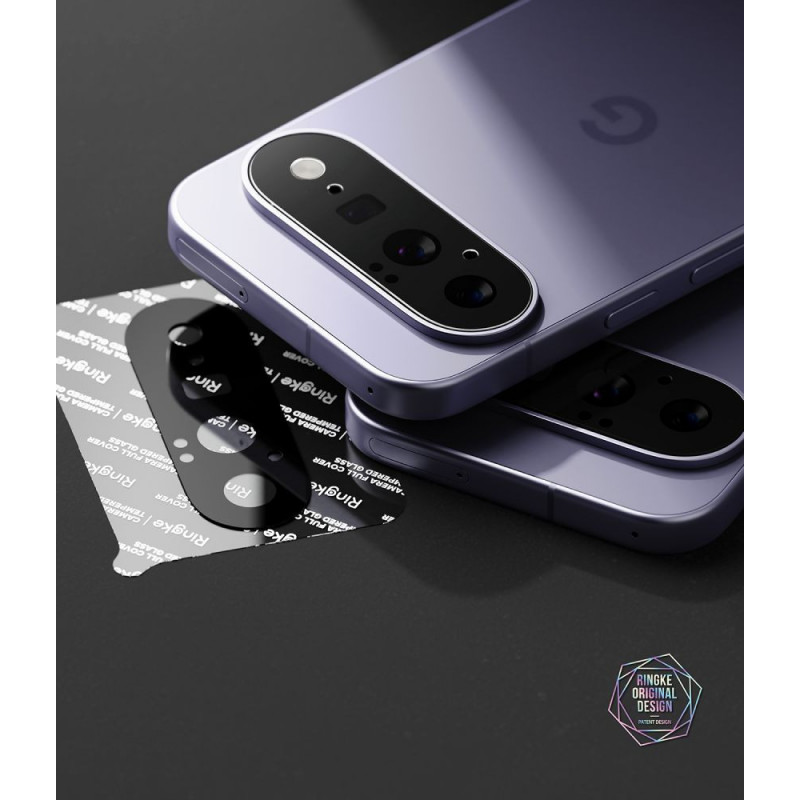 Protector de lente de cámara Ringke Camera Full Cover para Google Pixel 11, cristal templado 9H, negro (2 uds.)