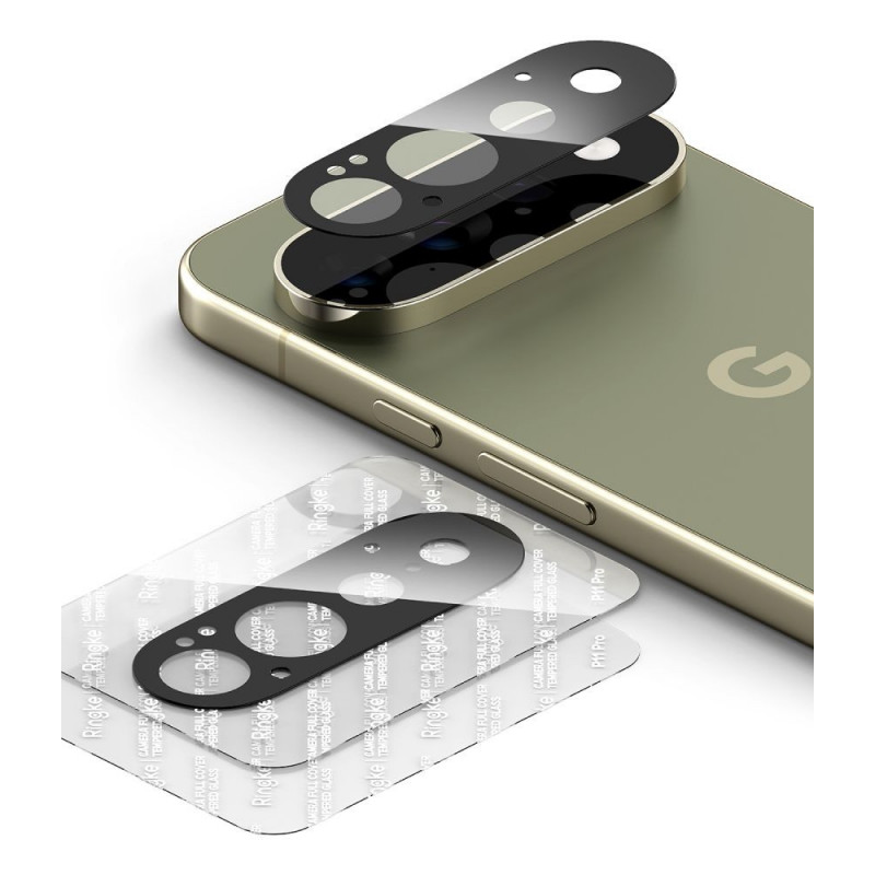 Protector de lente de cámara Ringke Camera Full Cover para Google Pixel 11 Pro, cristal templado, negro (2 uds.)