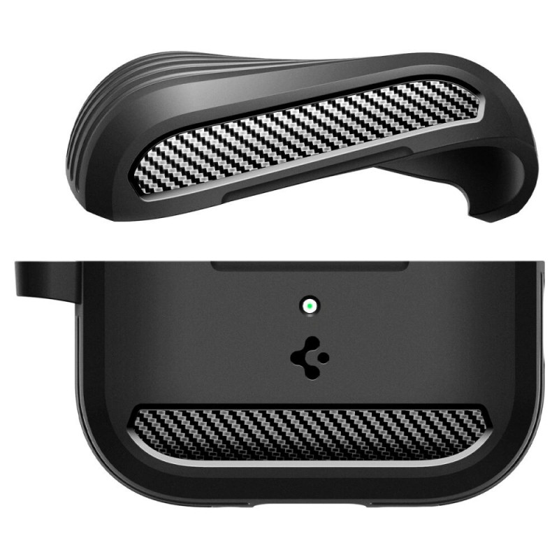 Funda Spigen Rugged Armor ACS09822 para Apple AirPods Pro 3, negro mate