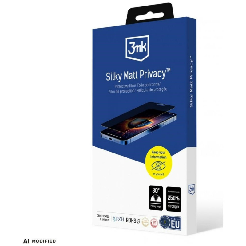 Protector de pantalla de privacidad mate 3MK Silky Matt Privacy para Samsung Galaxy A34 5G