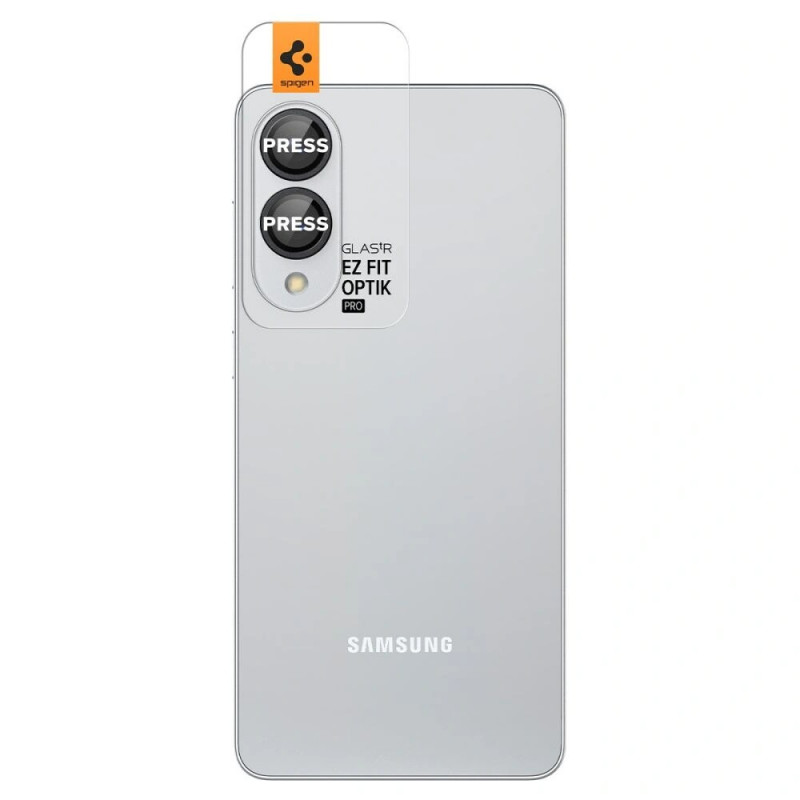 Protector de cámara Spigen Optik Pro Glas.tR EZ Fit AGL09413 para Samsung Galaxy S25 Edge, negro (2 uds.)