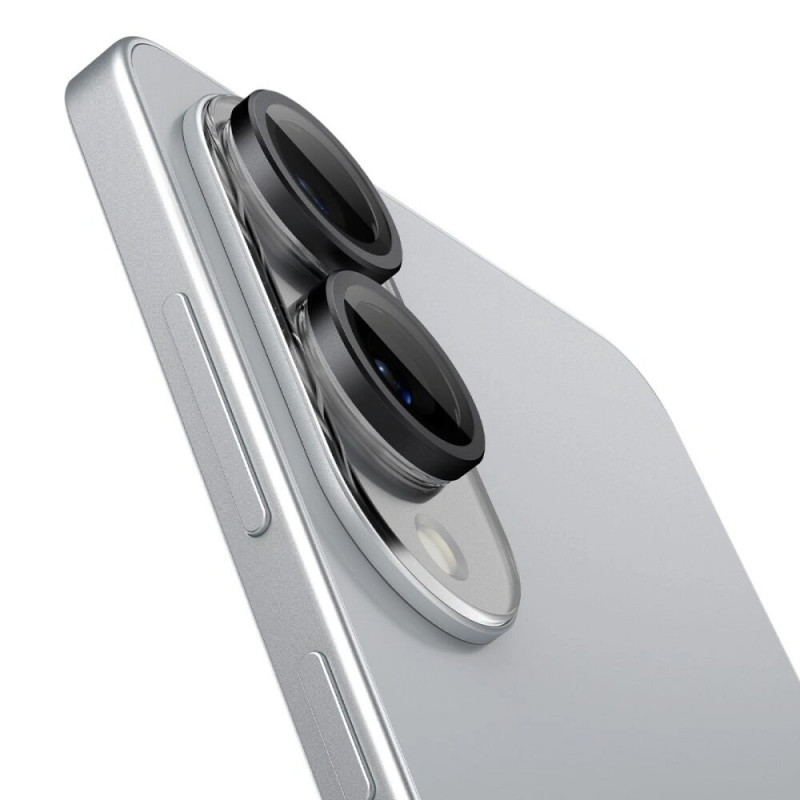 Protector de cámara Spigen Optik Pro Glas.tR EZ Fit AGL09413 para Samsung Galaxy S25 Edge, negro (2 uds.)