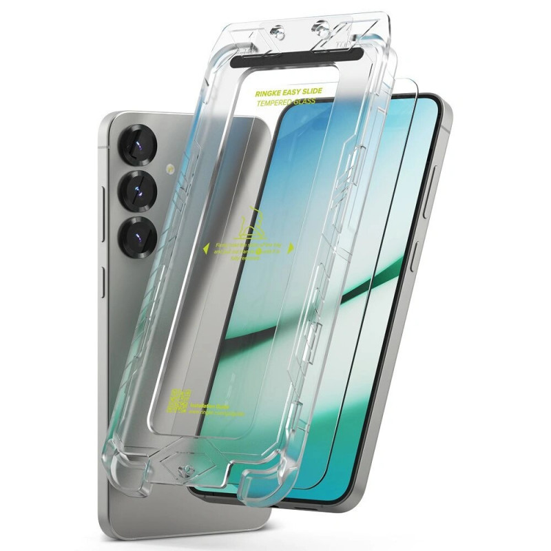 Ringke Easy Slide Vidrio Templado para Samsung Galaxy S24 / S25, Transparente (2 uds)