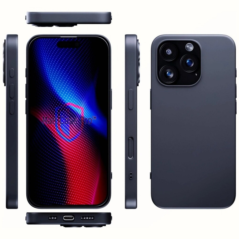 Funda 3MK Matt Case Pro para Apple iPhone 16 Pro, negra