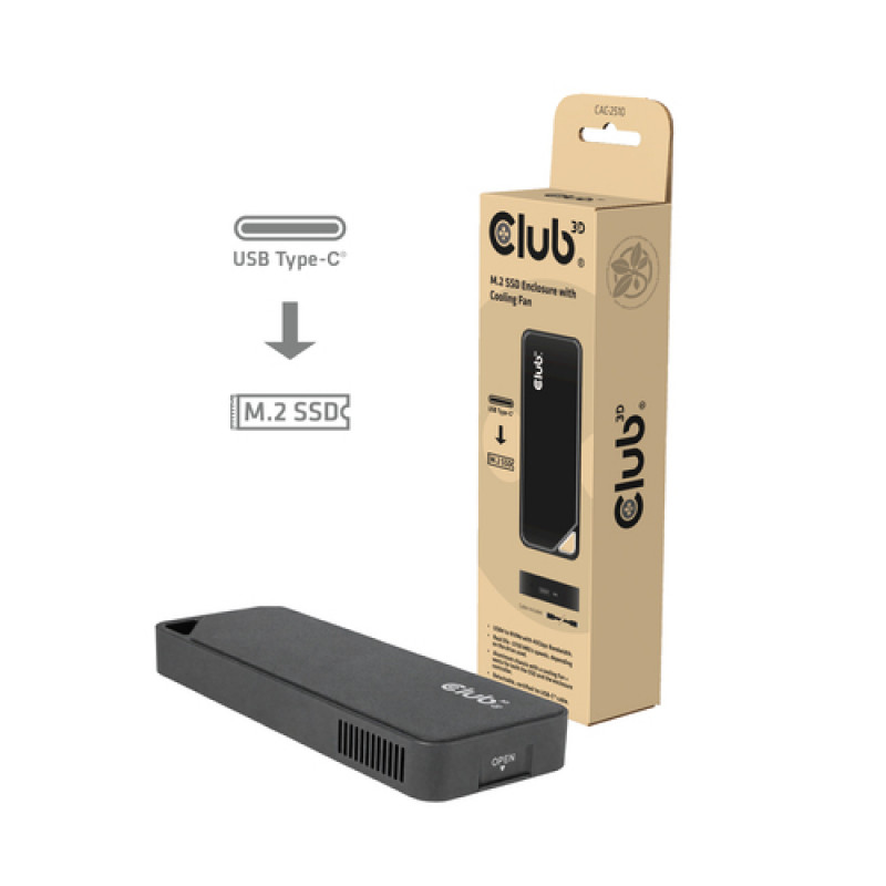 Caja externa SSD M.2 NVMe Club3D CAC-2510 con ventilador, USB4