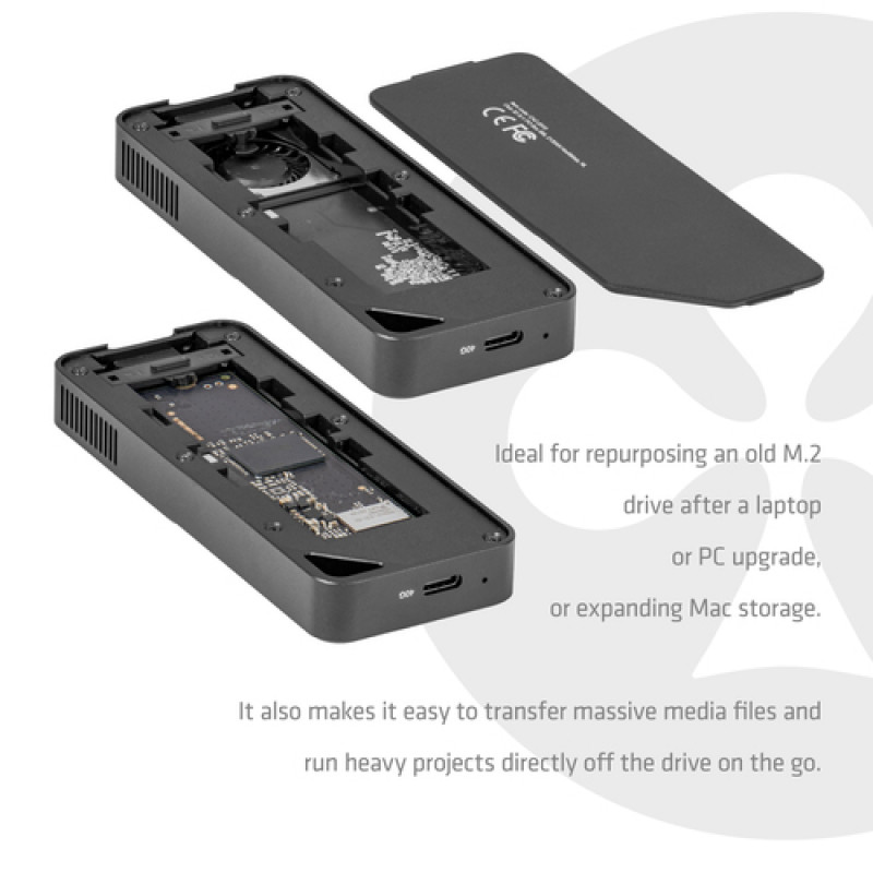 Caja externa SSD M.2 NVMe Club3D CAC-2510 con ventilador, USB4