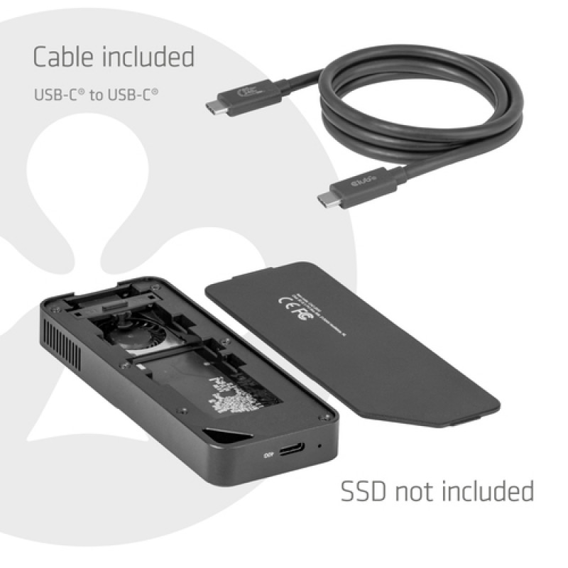 Caja externa SSD M.2 NVMe Club3D CAC-2510 con ventilador, USB4