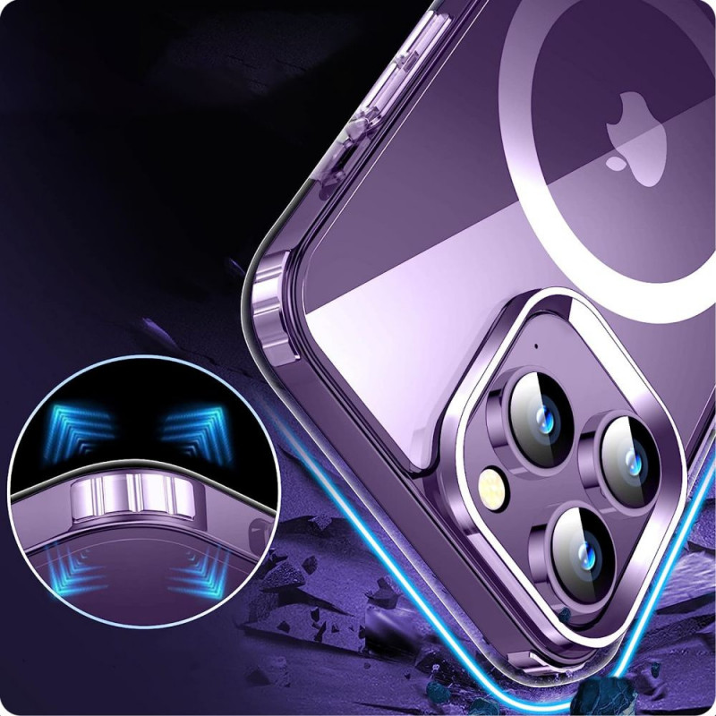 Funda Tech-Protect Flexair Hybrid MagSafe THP2289 para Apple iPhone 15, transparente
