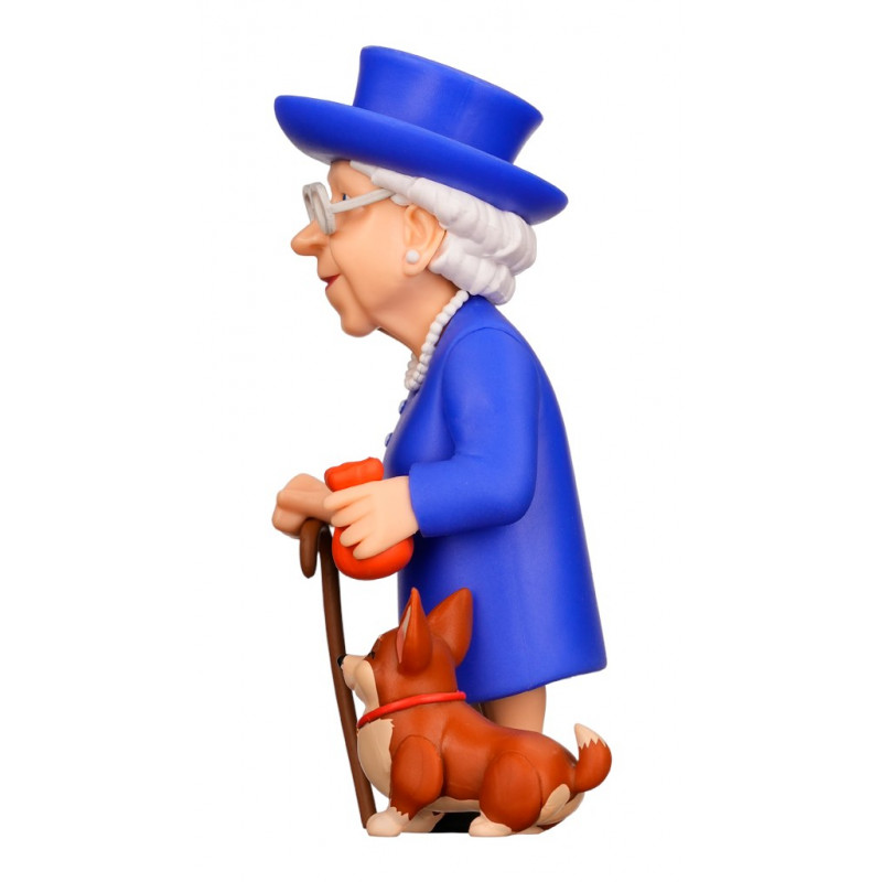 Minix Queen Elizabeth - Figura coleccionable Queen Elizabeth II con corgi