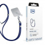 Cordón para teléfono 3MK EasyClip, azul oscuro / plateado