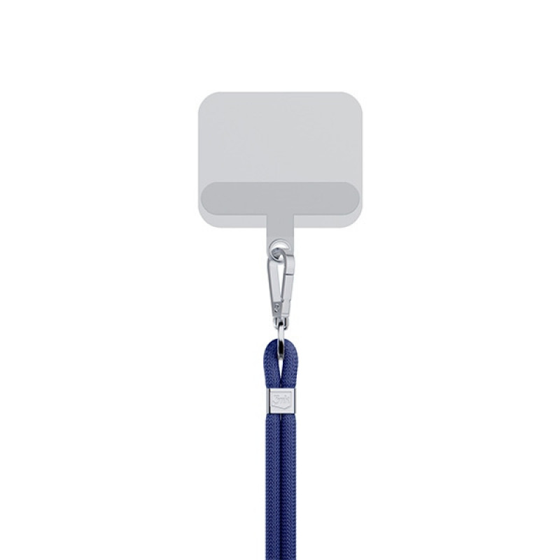 Cordón para teléfono 3MK EasyClip, azul oscuro / plateado