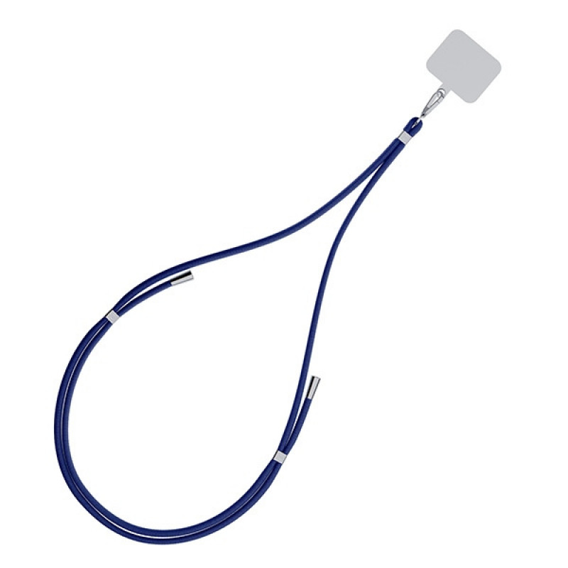 Cordón para teléfono 3MK EasyClip, azul oscuro / plateado