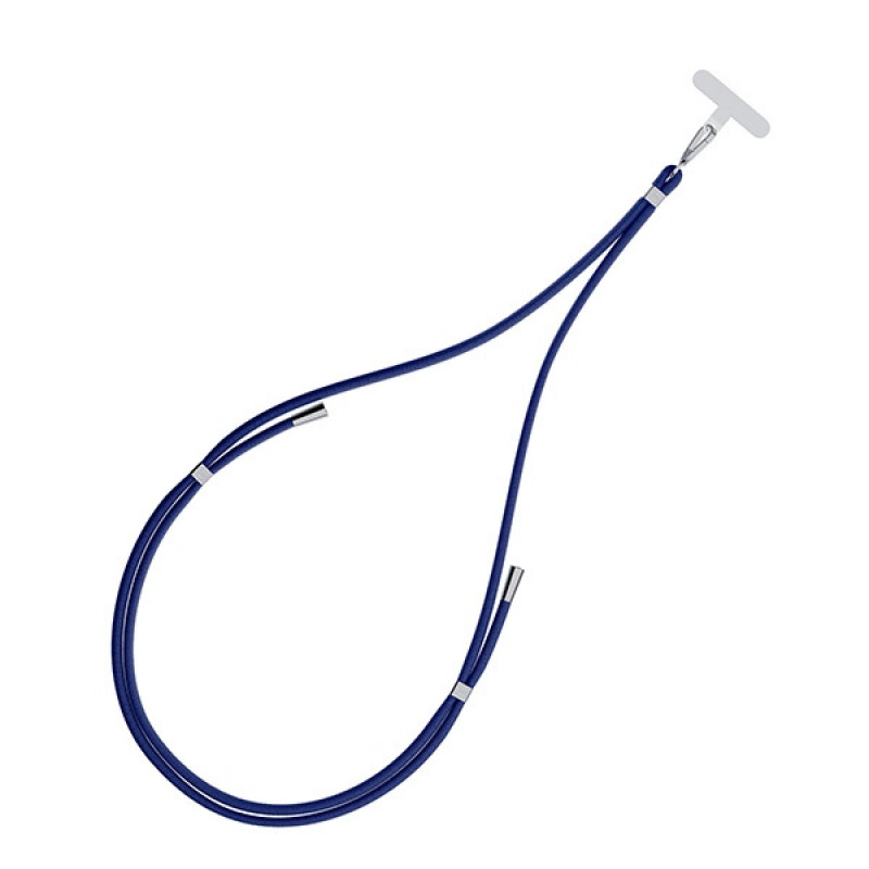 Cordón para teléfono 3MK EasyClip, azul oscuro / plateado