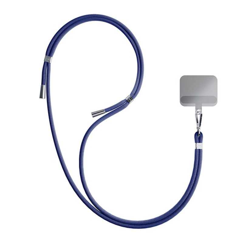 Cordón para teléfono 3MK EasyClip, azul oscuro / plateado