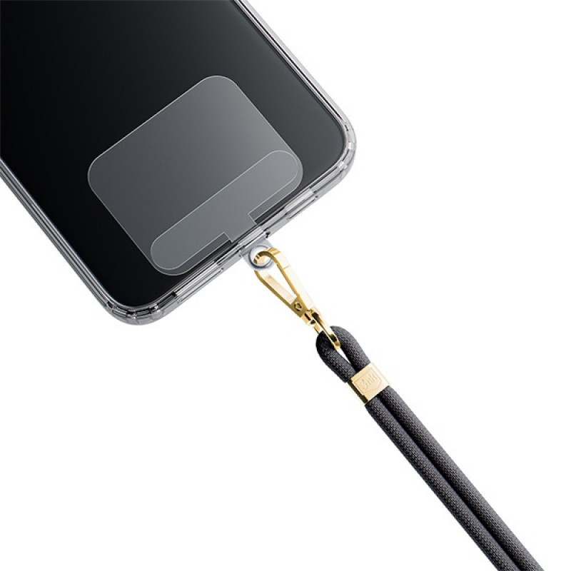 3MK EasyClip cordón para teléfono, negro / dorado