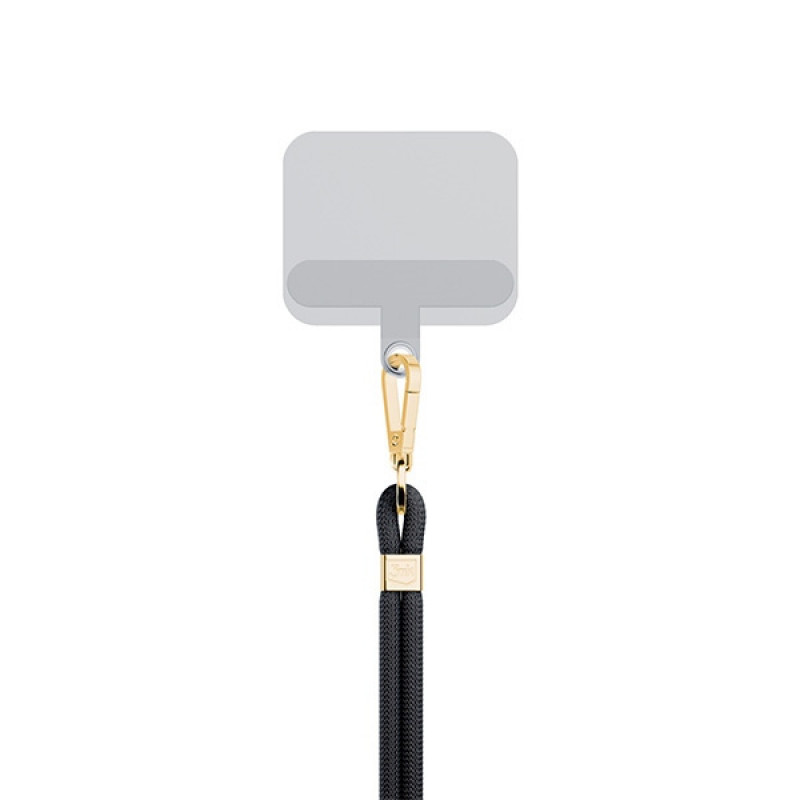 3MK EasyClip cordón para teléfono, negro / dorado