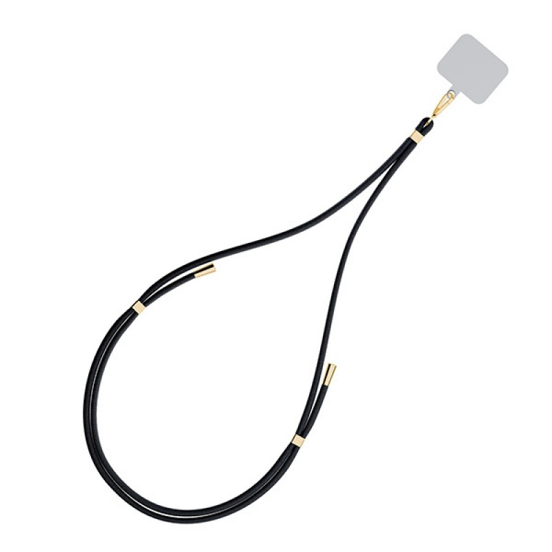 3MK EasyClip cordón para teléfono, negro / dorado