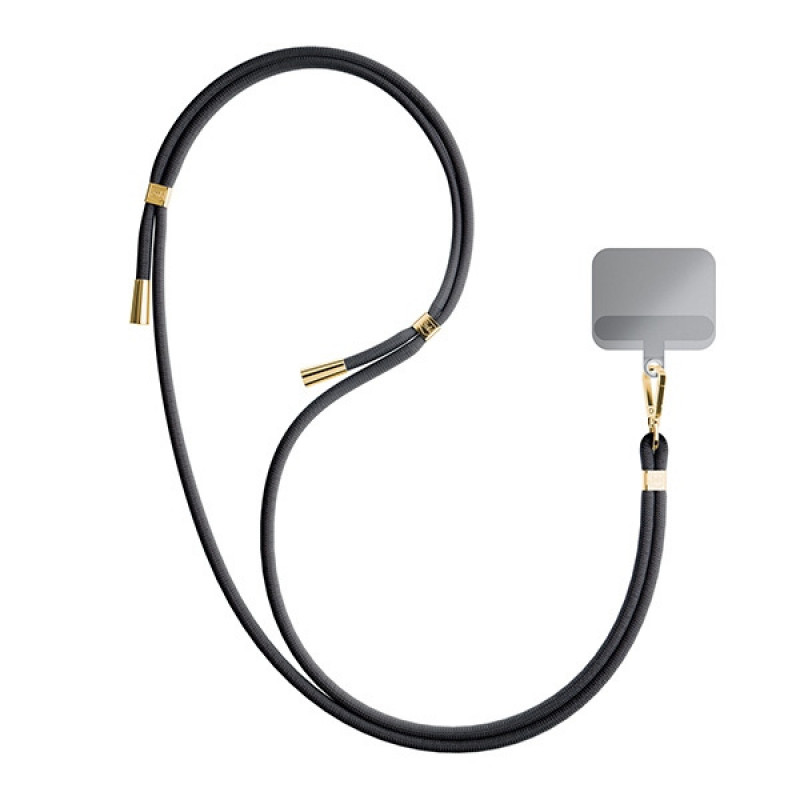 3MK EasyClip cordón para teléfono, negro / dorado