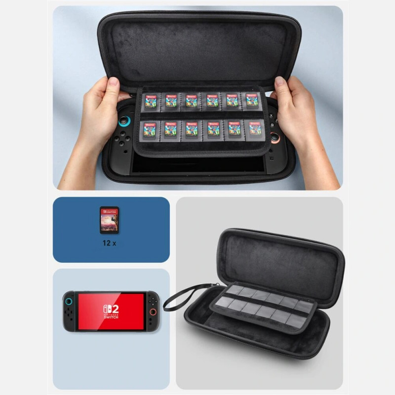 Funda de transporte mini Supcase para Nintendo Switch 2, negra