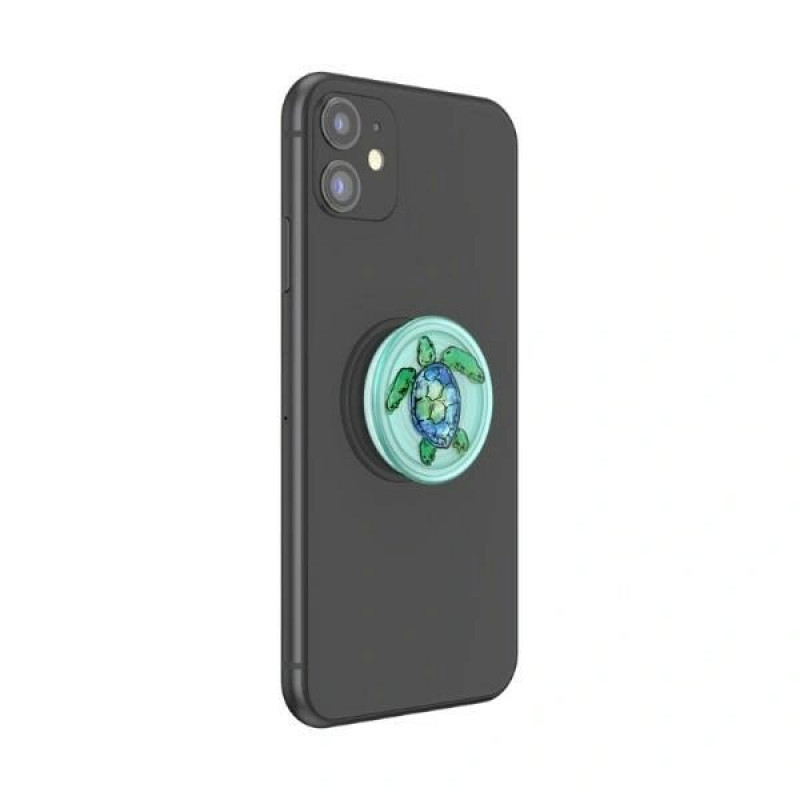 Soporte y agarre para teléfono PopSockets PopGrip PlantCore Tortuga