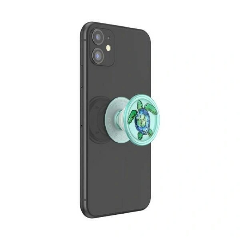 Soporte y agarre para teléfono PopSockets PopGrip PlantCore Tortuga