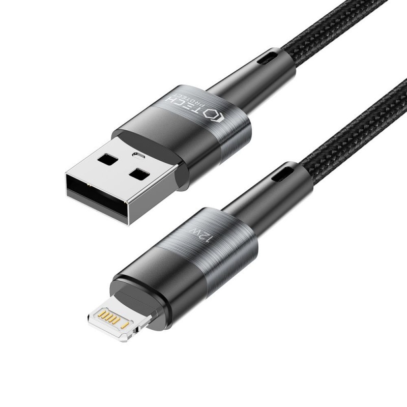 Cable Tech-Protect UltraBoost USB-A/Lightning 12W 2.4A 100 cm, gris