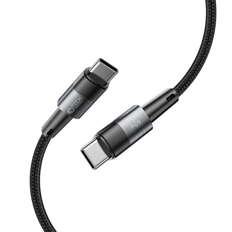 Cable Tech-Protect UltraBoost USB-C/USB-C PD 60W 3A 200 cm, gris