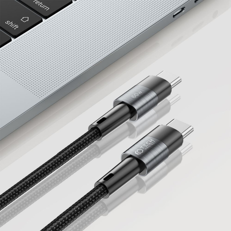 Cable Tech-Protect UltraBoost USB-C/USB-C PD 60W 3A 200 cm, gris