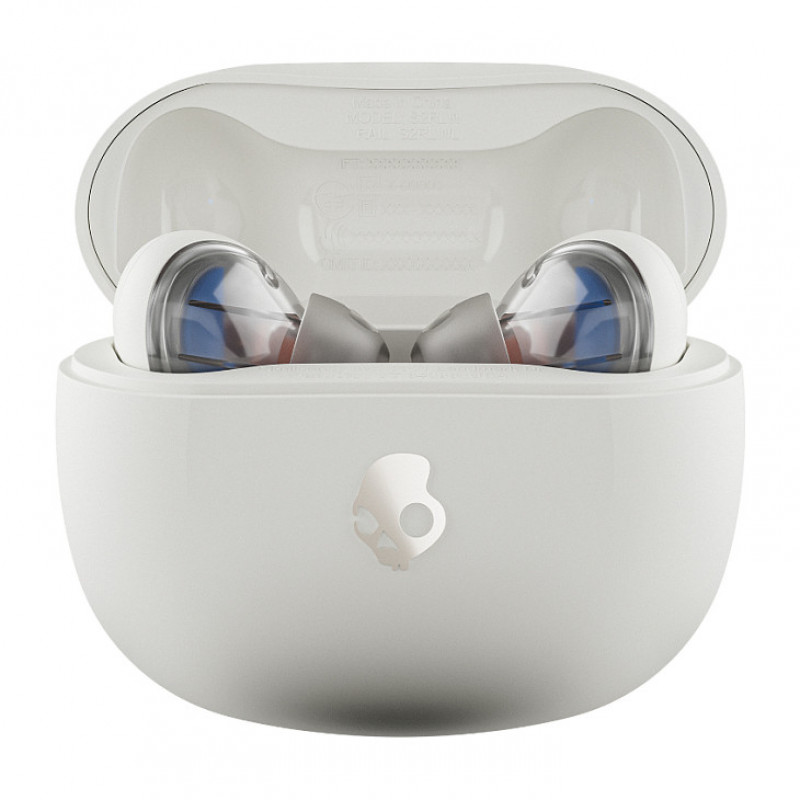 Auriculares inalámbricos de tipo intraural Skullcandy Rail True Wireless S2RLW-Q751, Bone/Orange Glow