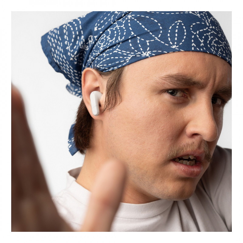 Auriculares inalámbricos de tipo intraural Skullcandy Rail True Wireless S2RLW-Q751, Bone/Orange Glow