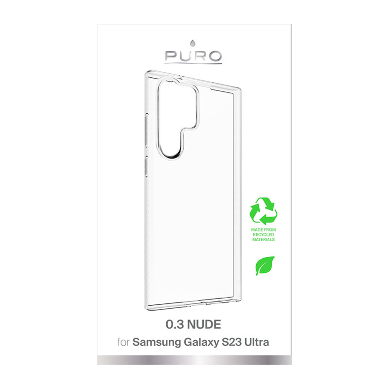 Funda PURO 0.3 Nude para Samsung Galaxy S23 Ultra, transparente
