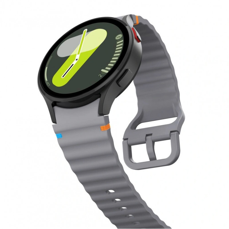 Correa deportiva de silicona Tech-Protect para Samsung Galaxy Watch 4/5/5 Pro/6/7/FE, gris Crayon