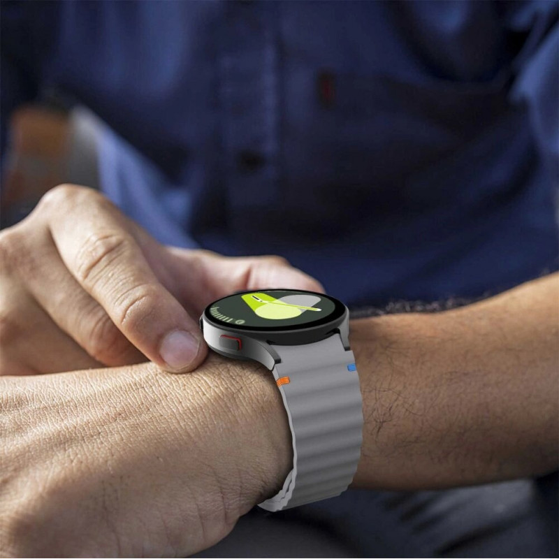Correa deportiva de silicona Tech-Protect para Samsung Galaxy Watch 4/5/5 Pro/6/7/FE, gris Crayon