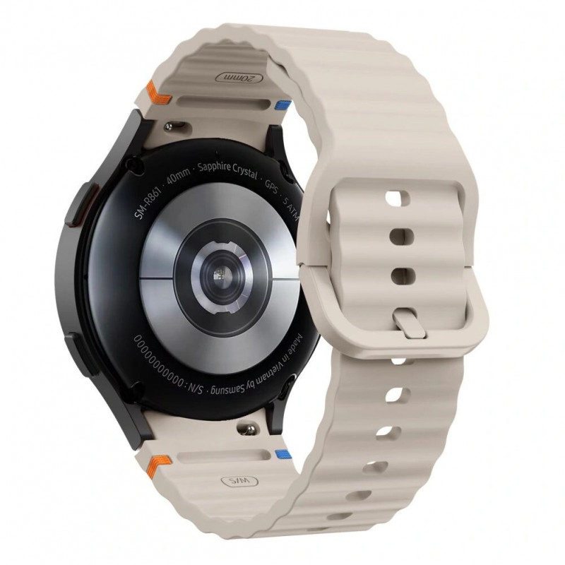 Correa deportiva de silicona Tech-Protect para Samsung Galaxy Watch 4/5/5 Pro/6/7/FE, Starlight