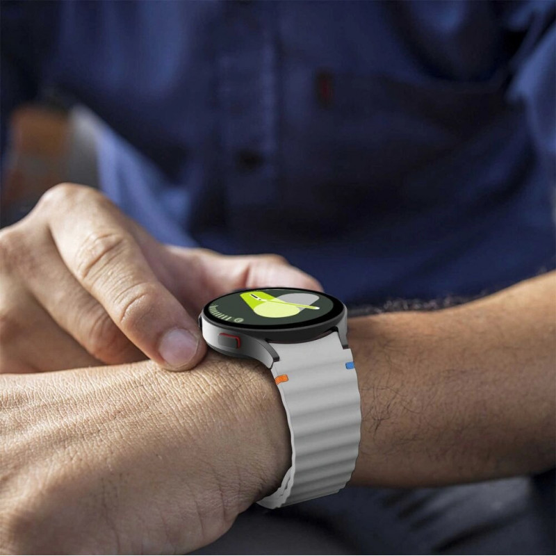 Correa deportiva de silicona Tech-Protect para Samsung Galaxy Watch 4/5/5 Pro/6/7/FE, Starlight