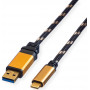 Cable ROLINE GOLD USB 3.2 Gen 1, USB-A a USB-C, macho/macho, 2 m (11.02.9093)