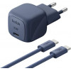 Cargador USB-C PD Belkin BoostCharge 30 W con PPS y cable USB-C de 2 m (WCA008KQ2MBL-B6)