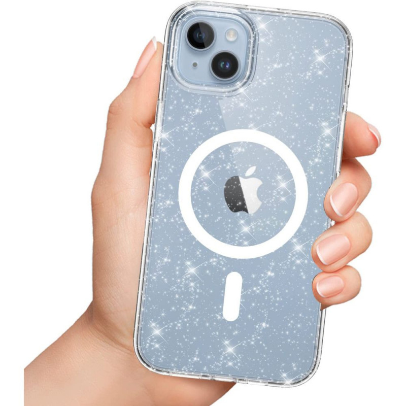 Funda Tech-Protect Flexair Hybrid MagSafe para Apple iPhone 13 / 14, Glitter