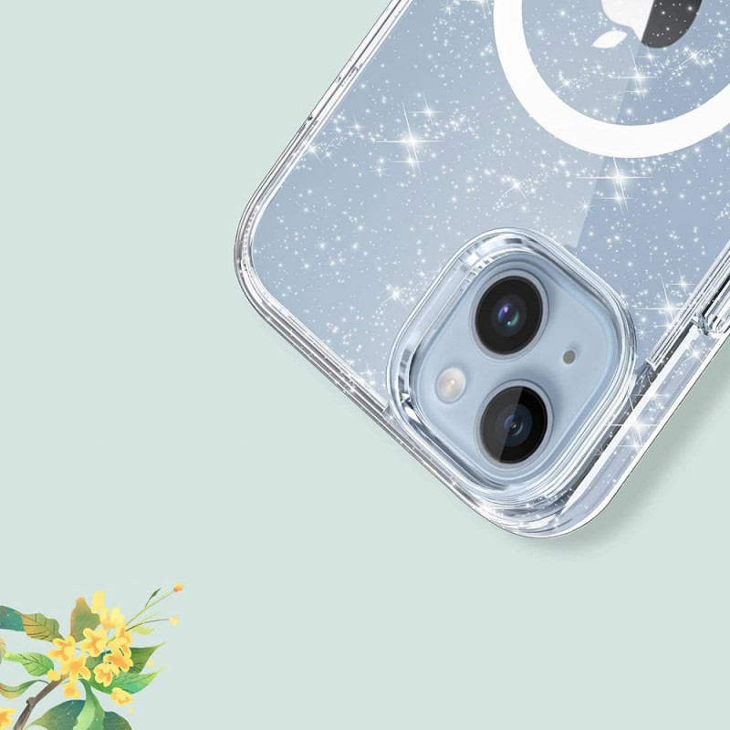 Funda Tech-Protect Flexair Hybrid MagSafe para Apple iPhone 13 / 14, Glitter