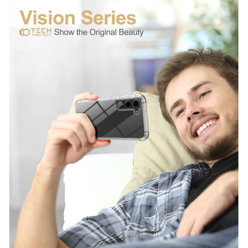 Funda Tech-Protect Kevlar para Samsung Galaxy S23+, transparente