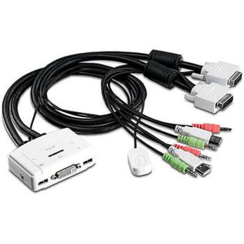 Conmutador KVM/audio TRENDnet TK-214i, 2 x KVM/audio
