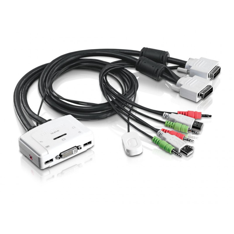 Conmutador KVM/audio TRENDnet TK-214i, 2 x KVM/audio