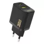 Cargador de pared Dudao A27TEU PD 30W GaN, USB-A + USB-C, Negro