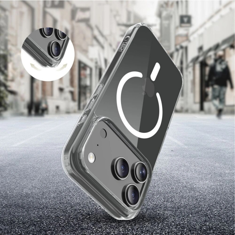 Funda Tech-Protect Flexair Hybrid MagSafe para Apple iPhone 17 Pro, transparente