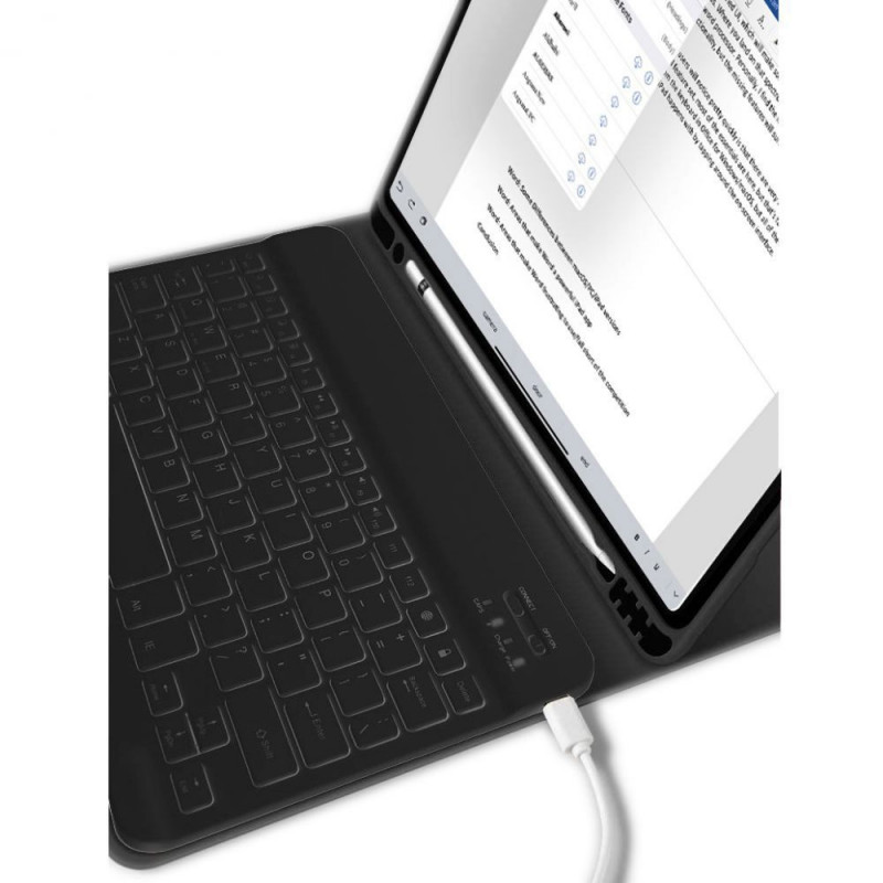 Funda con teclado Tech-Protect SC Pen + Keyboard para Apple iPad 10.9 (2022) / iPad 11 (2025), negra